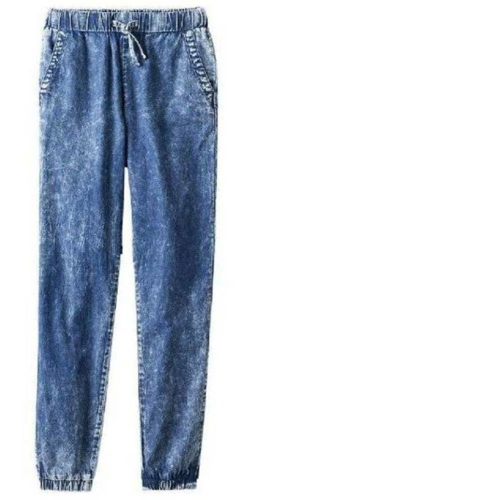 Girls Joggers Jeggings 8 Blue Wash Medium Vanilla Star Elastic Waist Pants
